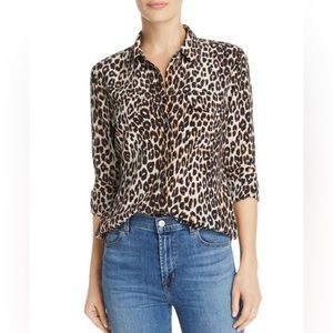 EQUIPMENT Slim Signature Leopard-Printed Silk Shirt NWT XS $280.00